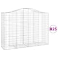 Pikkukuva 2 / 6: vidaXL Kaarevat kivikorit 25 kpl 200x50x140/160 cm galvanoitu rauta