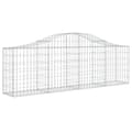 Miniatyrbillede 3 af 6: vidaXL buede gabionkurve 25 stk. 200x30x60/80 cm galvaniseret jern