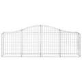 Miniatyrbillede 4 af 6: vidaXL buede gabionkurve 25 stk. 200x30x60/80 cm galvaniseret jern