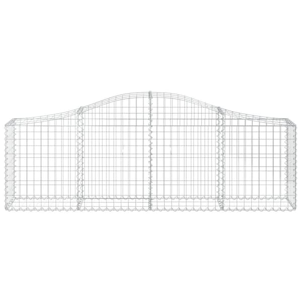 vidaXL buede gabionkurve 25 stk. 200x30x60/80 cm galvaniseret jern