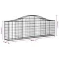 Miniatyrbillede 6 af 6: vidaXL buede gabionkurve 25 stk. 200x30x60/80 cm galvaniseret jern