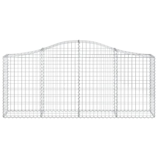 vidaXL Kaarevat kivikorit 9 kpl 200x30x80/100 cm galvanoitu rauta