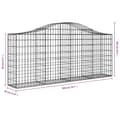 Pikkukuva 6 / 6: vidaXL Kaarevat kivikorit 9 kpl 200x30x80/100 cm galvanoitu rauta