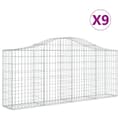 Pikkukuva 2 / 6: vidaXL Kaarevat kivikorit 9 kpl 200x30x80/100 cm galvanoitu rauta