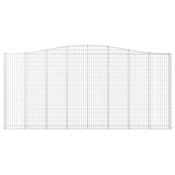 vidaXL Gabioner bågformade 4 st 400x30x180/200 cm galvaniserat järn