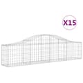 Pikkukuva 2 / 6: vidaXL Kaarevat kivikorit 15 kpl 200x30x40/60 cm galvanoitu rauta
