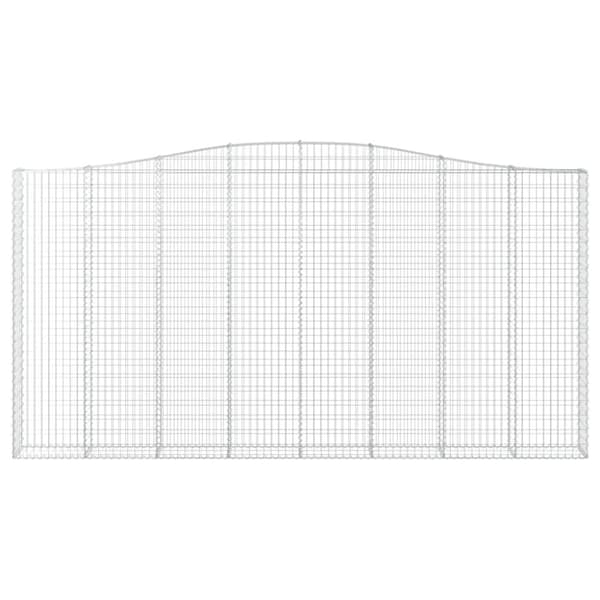 vidaXL buet gabionkurv 400x30x200/220 cm galvaniseret jern