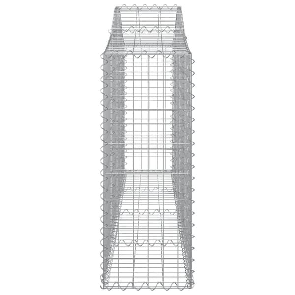 vidaXL buede gabionkurve 13 stk. 200x30x80/100 cm galvaniseret jern