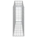 Miniatyrbillede 5 af 6: vidaXL buede gabionkurve 13 stk. 200x30x80/100 cm galvaniseret jern
