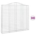 Pikkukuva 2 / 6: vidaXL Kaarevat kivikorit 8 kpl 200x30x180/200 cm galvanoitu rauta