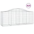 Pikkukuva 2 / 6: vidaXL Kaarevat kivikorit 25 kpl 200x50x80/100 cm galvanoitu rauta