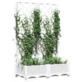Miniatyrbillede 2 af 9: vidaXL plantekasse med espalier 80x40x121,5 cm PP hvid