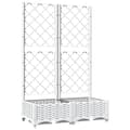 Miniatyrbillede 1 af 9: vidaXL plantekasse med espalier 80x40x121,5 cm PP hvid