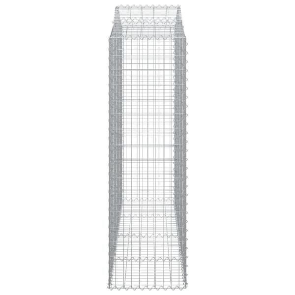 vidaXL buede gabionkurve 5 stk. 200x50x160/180 cm galvaniseret jern