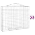 Miniatyrbillede 2 af 6: vidaXL buede gabionkurve 5 stk. 200x50x160/180 cm galvaniseret jern