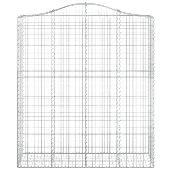 vidaXL buede gabionkurve 6 stk. 200x50x220/240 cm galvaniseret jern