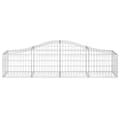 Miniatyrbillede 4 af 6: vidaXL buede gabionkurve 2 stk. 200x50x40/60 cm galvaniseret jern