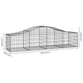 Miniatyrbillede 6 af 6: vidaXL buede gabionkurve 2 stk. 200x50x40/60 cm galvaniseret jern