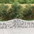 Miniatyrbillede 1 af 6: vidaXL buede gabionkurve 2 stk. 200x50x40/60 cm galvaniseret jern