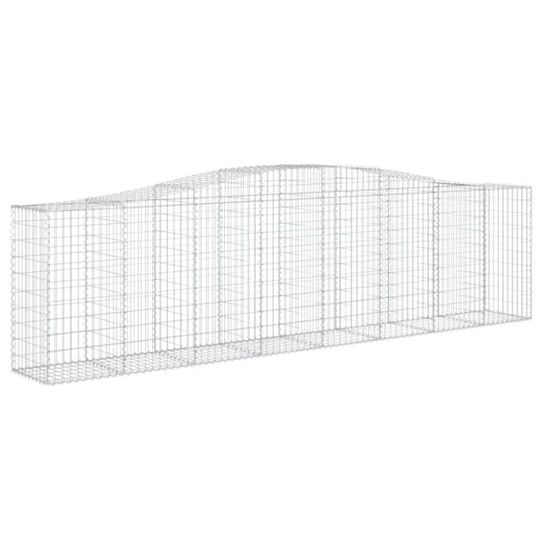 vidaXL buede gabionkurve 10 stk. 400x50x100/120 cm galvaniseret jern