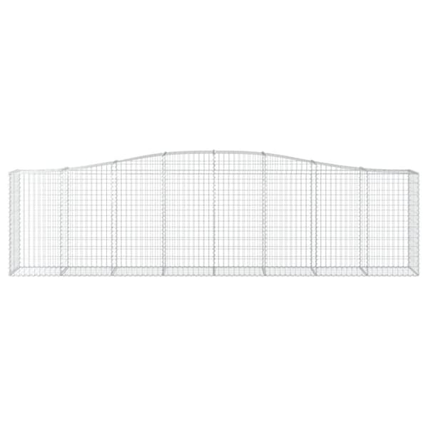 vidaXL buede gabionkurve 10 stk. 400x50x100/120 cm galvaniseret jern