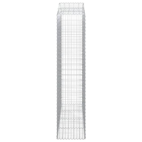 vidaXL buede gabionkurve 5 stk. 200x50x220/240 cm galvaniseret jern