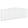 Miniatyrbillede 3 af 6: vidaXL buede gabionkurve 7 stk. 400x30x120/140 cm galvaniseret jern