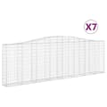 Miniatyrbillede 2 af 6: vidaXL buede gabionkurve 7 stk. 400x30x120/140 cm galvaniseret jern