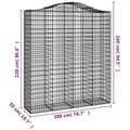 Pikkukuva 6 / 6: vidaXL Kaarevat kivikorit 2 kpl 200x50x220/240 cm galvanoitu rauta