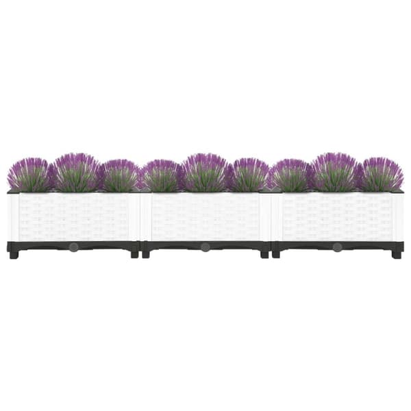 vidaXL Upphöjd odlingslåda 120x40x23 cm polypropen