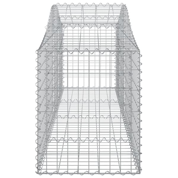 vidaXL Gabionkurver buede 4 stk 200x50x60/80 cm galvanisert jern