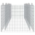 Miniatyrbilde 3 av 6: vidaXL Buet gabion høybed 400x100x100 cm galvanisert jern