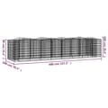Miniatyrbilde 4 av 6: vidaXL Buet gabion høybed 400x100x100 cm galvanisert jern