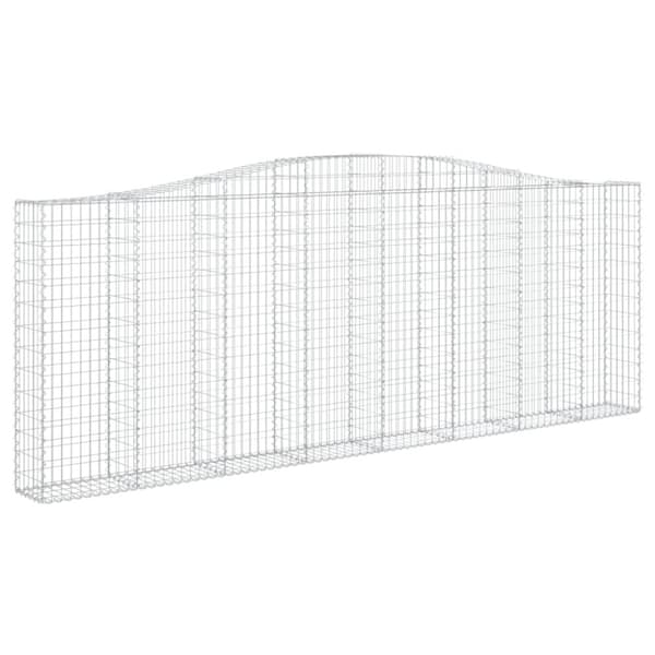 vidaXL Gabioner bågformade 20 st 400x30x140/160 cm galvaniserat järn