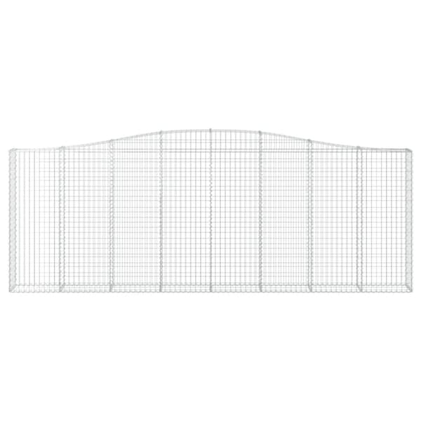 vidaXL Gabioner bågformade 20 st 400x30x140/160 cm galvaniserat järn