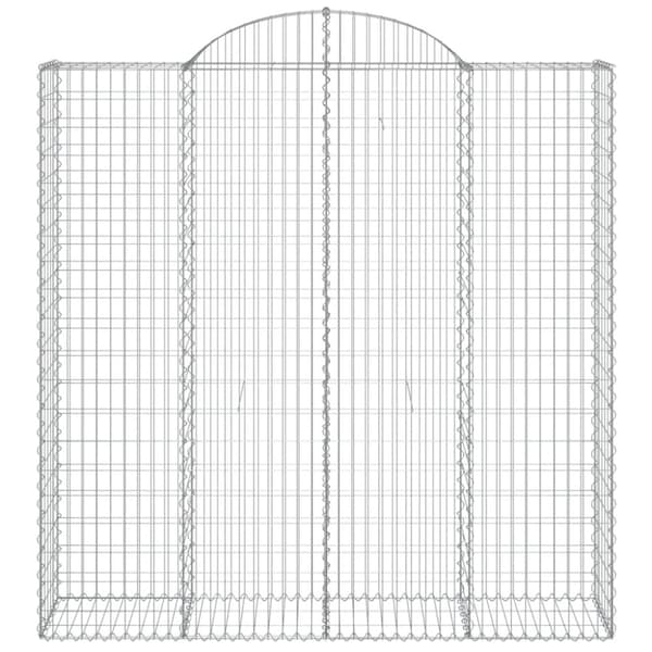 vidaXL Gabionkurv buet 200x50x200/220 cm galvanisert jern