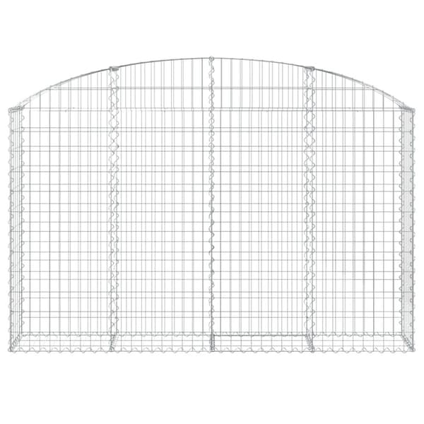 vidaXL Gabionkurv buet 200x30x120/140 cm galvanisert jern