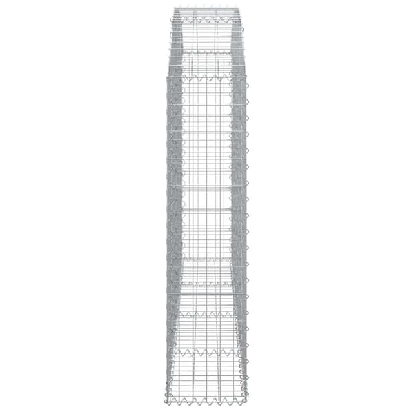 vidaXL Gabionkurv buet 200x30x120/140 cm galvanisert jern