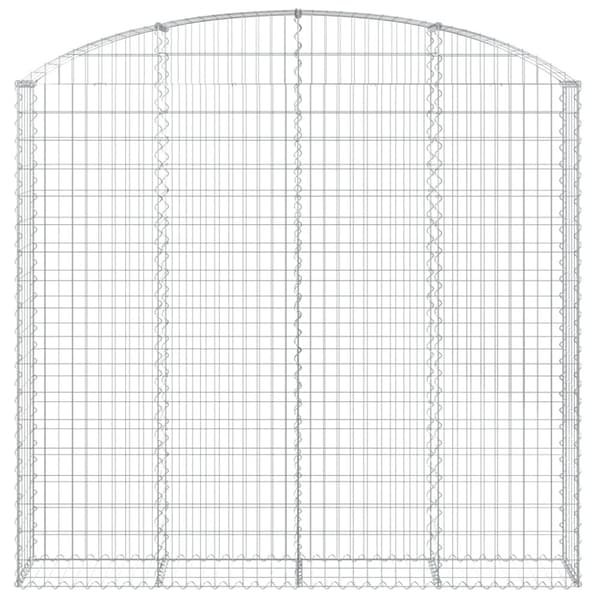 vidaXL Gabionkurv buet 200x30x180/200 cm galvanisert jern