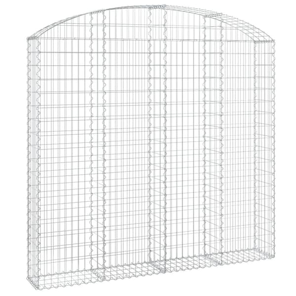 vidaXL Gabionkurv buet 200x30x180/200 cm galvanisert jern