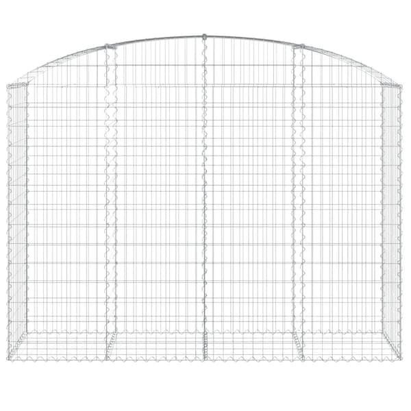 vidaXL Gabionkurv buet 200x50x140/160 cm galvanisert jern
