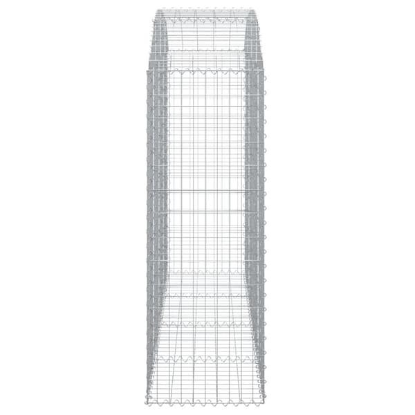 vidaXL Gabionkurv buet 200x50x140/160 cm galvanisert jern