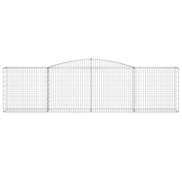 vidaXL Gabionkurv buet 400x50x100/120 cm galvanisert jern
