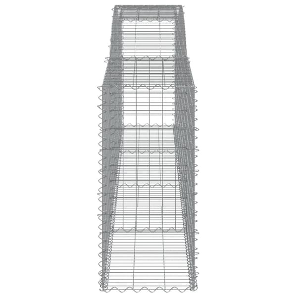 vidaXL Gabionkurv buet 400x50x100/120 cm galvanisert jern