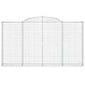 Miniatyrbilde 3 av 5: vidaXL Gabionkurv buet 300x30x160/180 cm galvanisert jern