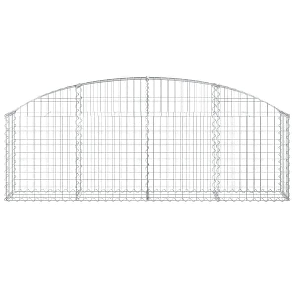 vidaXL Gabionkurv buet 200x30x60/80 cm galvanisert jern