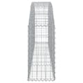 Miniatyrbilde 4 av 5: vidaXL Gabionkurv buet 200x30x60/80 cm galvanisert jern