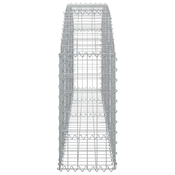 vidaXL Gabionkurv buet 200x30x60/80 cm galvanisert jern