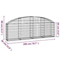 Miniatyrbilde 5 av 5: vidaXL Gabionkurv buet 200x30x60/80 cm galvanisert jern