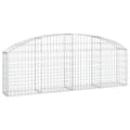Miniatyrbilde 2 av 5: vidaXL Gabionkurv buet 200x30x60/80 cm galvanisert jern